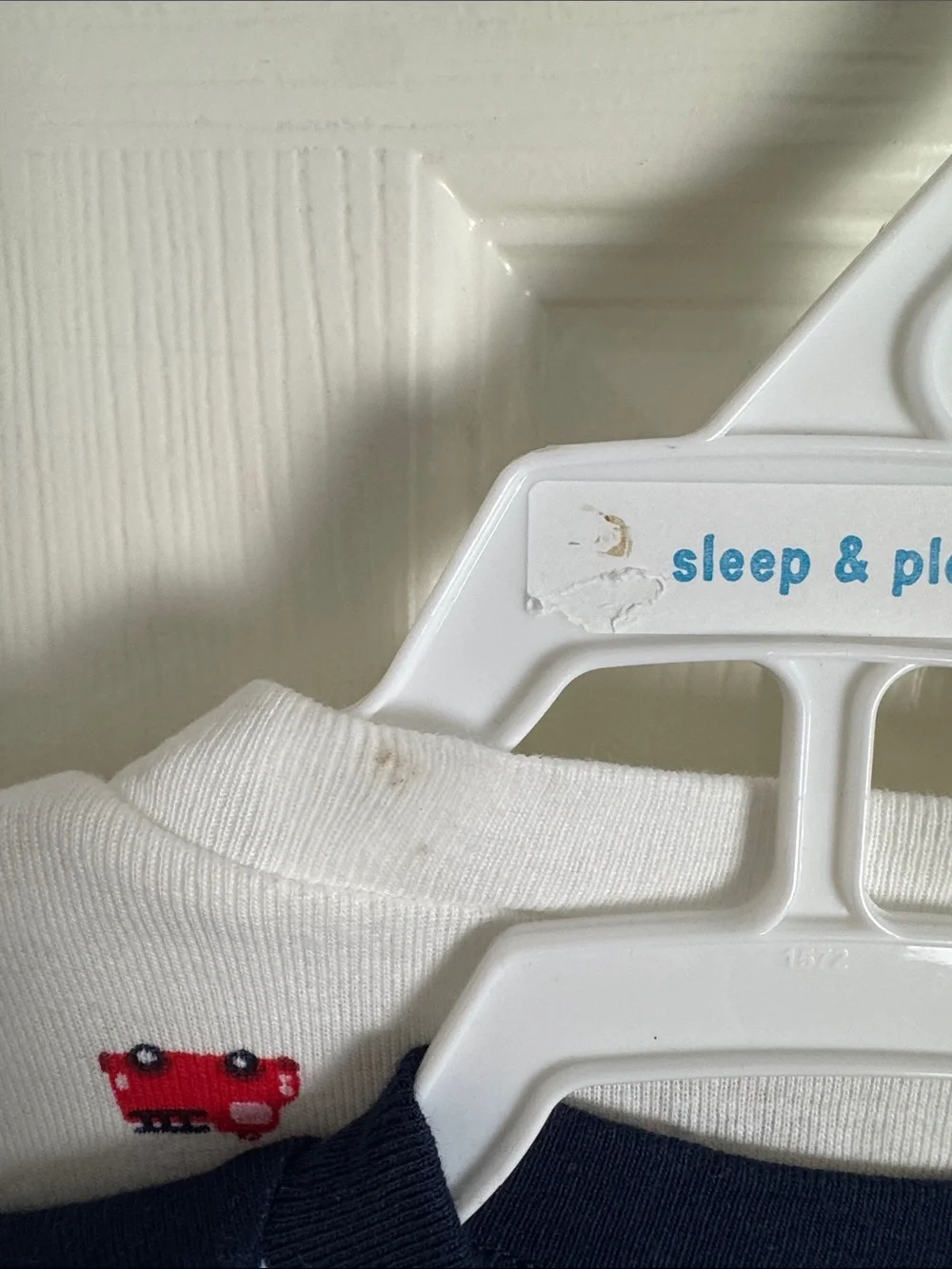 Carter's White One-Piece with Red Fire Truck Print 2 pack 6 months